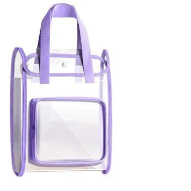 Túi Clear Bag Cầm Tay 13 Ngăn Ngang Tài liệu A4 Chống Nước Màu Tím - 71.583 VND 5