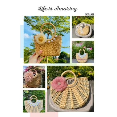 Túi cóc lục bình Vintage xinh xắn cho Mẹ và bé - Đi biển, chụp ảnh, giá chỉ 45.000đ 3