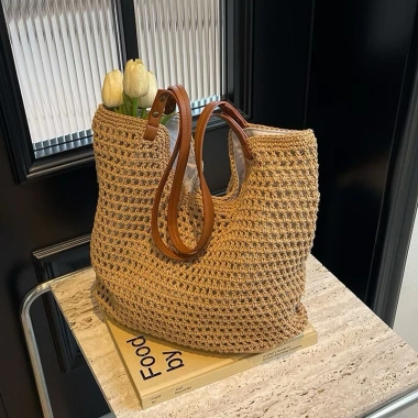 Túi Cói Đan Lưới Size To Cotton Bền, Đi Biển Mùa Hè - Giảm Đặc Biệt 199k 8