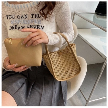 Túi cói đeo chéo phong cách vintage siêu xinh - Đi biển, du lịch giá ưu đãi 109k