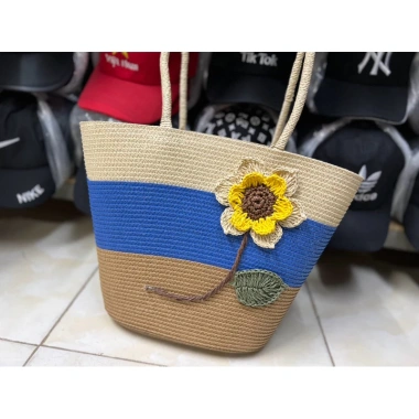 Túi Cói Đi Biển Sang Chảnh - Thiết Kế Hoa Hướng Dương, Giá Chỉ 99k 6 Túi Cói Đi Biển Sang Chảnh - Thiết Kế Hoa Hướng Dương, Giá Chỉ 99k 6