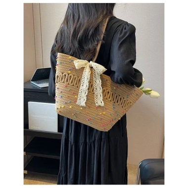 Túi Cói Đi Biển Size 42cm - Túi sợi đan trẻ trung, cá tính, giảm giá 95.000 VND