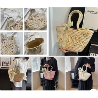 Túi Cói Đi Biển Size 42cm - Túi sợi đan trẻ trung, cá tính, giảm giá 95.000 VND