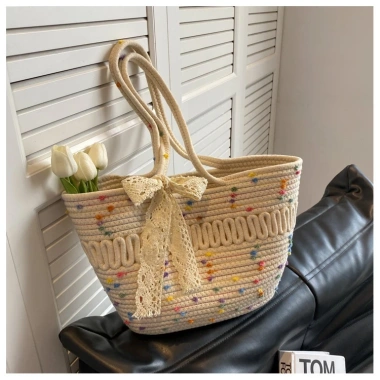 Túi Cói Đi Biển Size 42cm - Túi sợi đan trẻ trung, cá tính, giảm giá 95.000 VND 10 Túi Cói Đi Biển Size 42cm - Túi sợi đan trẻ trung, cá tính, giảm giá 95.000 VND 10