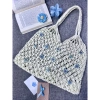 Túi cối handmade đính hoa xinh đi biển cafe học, giảm giá 139k 8