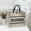 Túi Cói Hello Weekend kèm ví - Phong cách Hàn Quốc, du lịch biển 49.000 VND 6