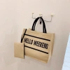 Túi Cói Hello Weekend kèm ví - Phong cách Hàn Quốc, du lịch biển 49.000 VND 8