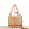 Túi cói Hobo cỡ lớn 2 dây đeo - Túi lang thang Bohemian, giảm còn 120.000 VND 9