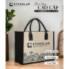 Túi Cói Kyunglab Canvas Lina 36cm - Xách công sở, du lịch, đi biển, khóa kéo, giá 129k 5