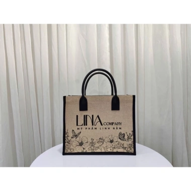 Túi Cói Kyunglab Canvas Lina 36cm - Xách công sở, du lịch, đi biển, khóa kéo, giá 129k 7