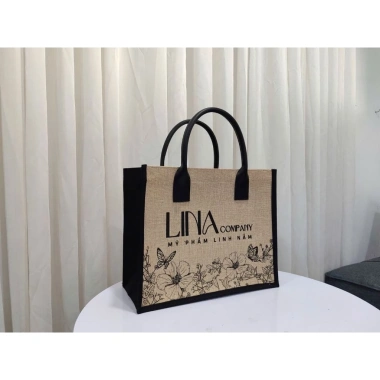 Túi Cói Kyunglab Canvas Lina 36cm - Xách công sở, du lịch, đi biển, khóa kéo, giá 129k 9