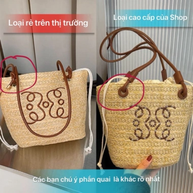 Túi Cói Lowe Có Lót Dày Đẹp Nhất - Giá 118.000đ Giảm Sốc từ 153.400đ
