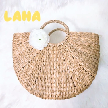 Túi cói lục bình cầm tay bán nguyệt đi biển, khoá kéo - Giá chỉ 118.999₫ 7