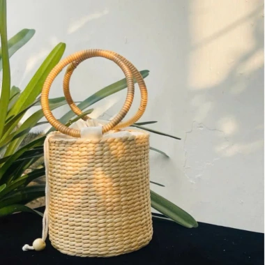 Túi cói lục bình vintage - Túi du lịch đi biển, chụp hình, giá ưu đãi 155.000₫ 5