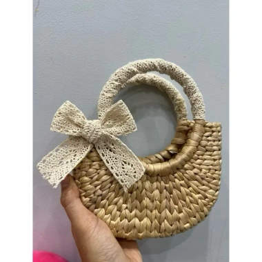 Túi cói lục bình vintage xinh cho mẹ và bé - phong cách đi biển, chụp ảnh decor, giảm còn 55.000 VND