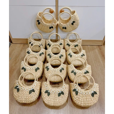 Túi cói lục bình vintage xinh xắn cho bé – đi biển, chụp ảnh decor, áo dài 155k