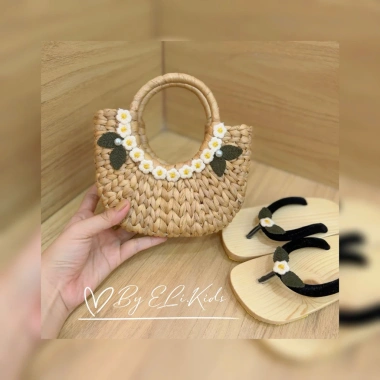 Túi cói lục bình vintage xinh xắn cho bé – đi biển, chụp ảnh decor, áo dài 155k