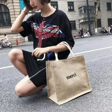 Túi cói Merci 35cm - Giỏ xách nữ thời trang, đi biển tiện lợi, giá chỉ 42.000₫