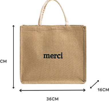 Túi cói Merci du lịch loại 1 to, lót dày, bọc nâu bên ngoài - Giá 45.500đ 5 Túi cói Merci du lịch loại 1 to, lót dày, bọc nâu bên ngoài - Giá 45.500đ 5