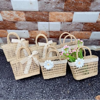 Túi cói mini siêu xinh bé gái - Đi biển, chụp ảnh vintage, trang trí, 53.000đ