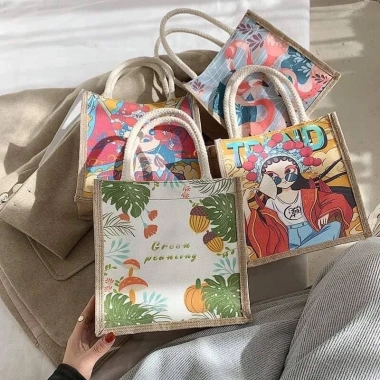 Túi Cối Mini Tote Nữ Đẹp Dễ Thương, Vintage 2.023, Giá 20,000₫
