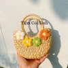 Túi Cói Nhỏ Mini 15cm Đính Hoa và Nơ Siêu Dễ Thương - Tiệm Cói Xinh Giá 65k 8