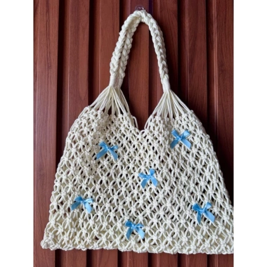 Túi cối nơ handmade nhẹ nhàng, phù hợp đi học, cà phê, đi chơi - giảm giá 140k