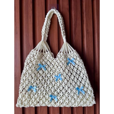 Túi cối nơ handmade nhẹ nhàng, phù hợp đi học, cà phê, đi chơi - giảm giá 140k