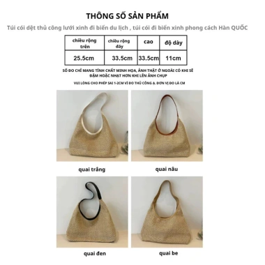 Túi Cói Nữ Dệt Thủ Kiểu Hàn Quốc Đeo Vai - Đựng Đồ Tiện Lợi, Giá 84.892 VNĐ 3 Túi Cói Nữ Dệt Thủ Kiểu Hàn Quốc Đeo Vai - Đựng Đồ Tiện Lợi, Giá 84.892 VNĐ 3