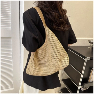 Túi Cói Nữ Dệt Thủ Kiểu Hàn Quốc Đeo Vai - Đựng Đồ Tiện Lợi, Giá 84.892 VNĐ