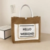 Túi Cói Nữ Hello Weekend Hot Trend Phong Cách Hàn Quốc - Đẹp, Rẻ, Giá 37k Du Lịch Biển 6