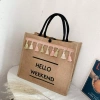 Túi Cói Nữ Hello Weekend Hot Trend Phong Cách Hàn Quốc - Đẹp, Rẻ, Giá 37k Du Lịch Biển 10