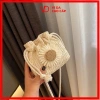 Túi cói nữ hoa cúc hai tone màu xinh xắn đi biển mẫu mới thanh lịch giá 49.806 VND