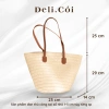 Túi Cói Nữ Mùa Hè Vintage Túi Xách Dung Tích Lớn Đa Năng Tiện Lợi 128k 3