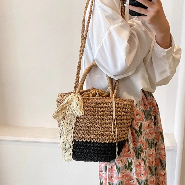 Túi Cói Thắt Nơ Vintage Giá Ưu Đãi 100k - Phong Cách Retro, Dạo Phố & Đi Làm 10