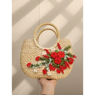 Túi cói vintage đa năng - Túi lục bình chụp hình, đi biển, du lịch giá ưu đãi 178k 5 Túi cói vintage đa năng - Túi lục bình chụp hình, đi biển, du lịch giá ưu đãi 178k 5