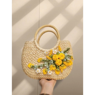 Túi cói vintage đa năng - Túi lục bình chụp hình, đi biển, du lịch giá ưu đãi 178k