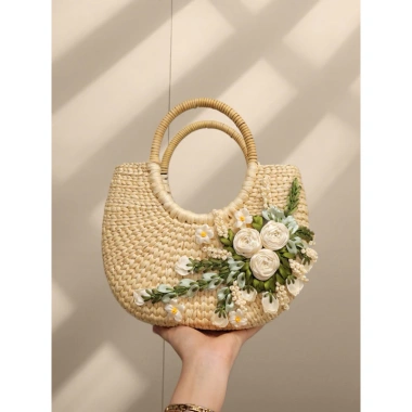 Túi cói vintage đa năng - Túi lục bình chụp hình, đi biển, du lịch giá ưu đãi 178k