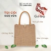 Túi Cói Vintage Đi Biển Canvas Thời Trang, Nút Cài, Chống Thấm Nước, Giá 85.000₫