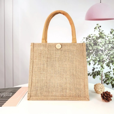 Túi Cói Vintage Đi Biển Canvas Thời Trang, Nút Cài, Chống Thấm Nước, Giá 85.000₫ 9