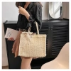 Túi cói vuông bện mix nơ ren vintage KT 22x26cm - Giảm 21% chỉ 126.000₫ 3