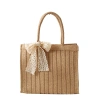 Túi cói vuông bện mix nơ ren vintage KT 22x26cm - Giảm 21% chỉ 126.000₫ 9
