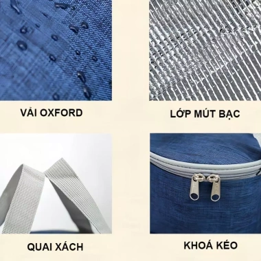 Túi Cơm Giữ Nhiệt Lót Bạc - Đựng Cơm Siêu Bảo Quản, Giá 85.000đ giảm từ 104.550đ 4
