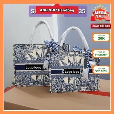 Túi công sở đa năng tote thổ cẩm size 36-41, tặng khăn, đi làm đi chơi - chỉ 99.000₫