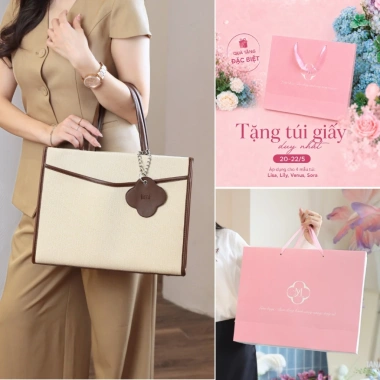 Túi công sở nữ da LIMI 3 màu - Ngăn laptop 14 inch riêng, tote A4, SORA 410k