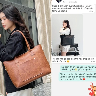 Túi Công Sở Nữ LIMI Tote Da Đựng Laptop A4 2 Màu Dùng Đa Năng Học Làm Dạy 9