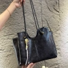 Túi công sở tote da PU loang trơn màu basic 30 to rộng - Kiểu Hàn Quốc, Tặng Charm 8