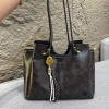 Túi công sở tote da PU loang trơn màu basic 30 to rộng - Kiểu Hàn Quốc, Tặng Charm 9