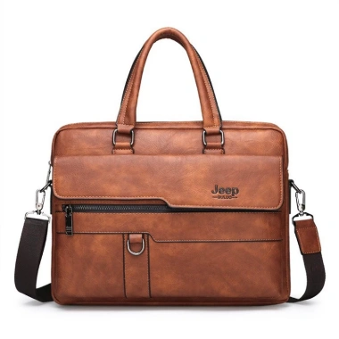 Túi da bò JEEP BULUO T20 39x28x6cm - Đựng laptop, free ship, giảm còn 1.55tr