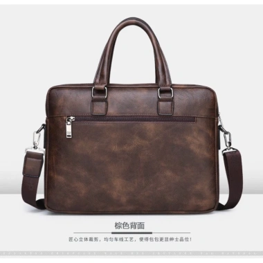 Túi da bò JEEP BULUO T20 39x28x6cm - Đựng laptop, free ship, giảm còn 1.55tr